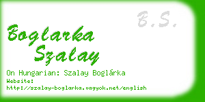 boglarka szalay business card