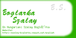 boglarka szalay business card